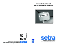 Thumbnail of document Manual - 231 Multi-Configurable Pressure Transducer